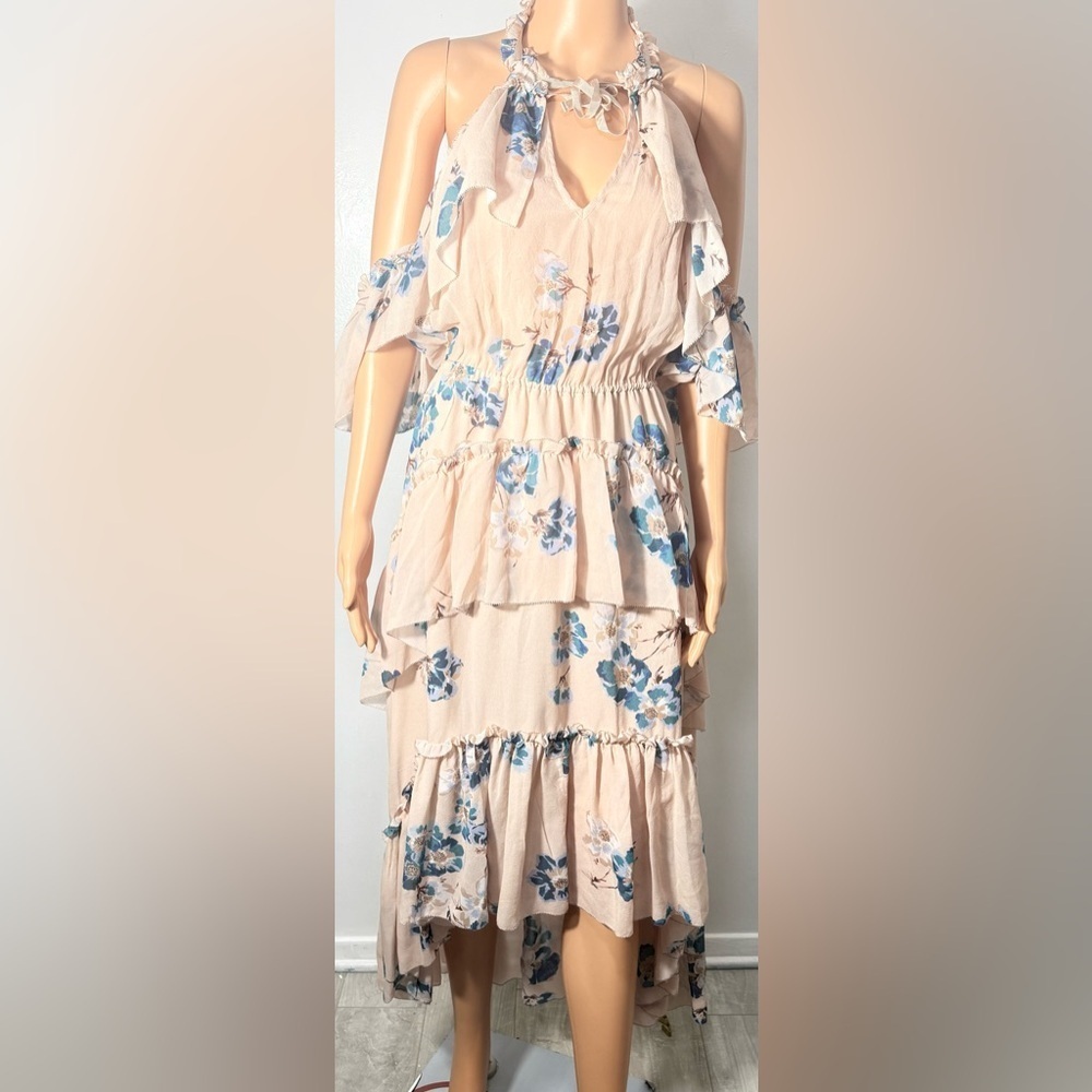 Ulla Johnson Blue Floral High Low Dress - Picture 3 of 16
